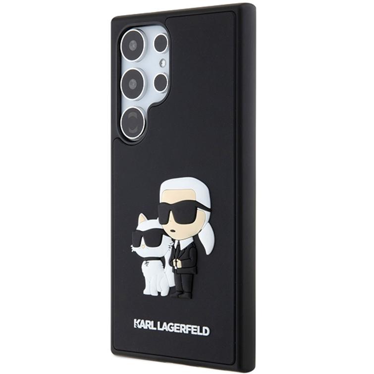 Karl Lagerfeld -suojakuori Samsung Galaxy S24 Ultralle KLHCS24L3DRKCNK musta HC 3D RUBBER KC NFT