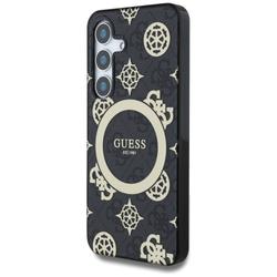 Guess HC Magnetic IML Peony on 4G -taustakuori Samsung Galaxy S25:lle, musta