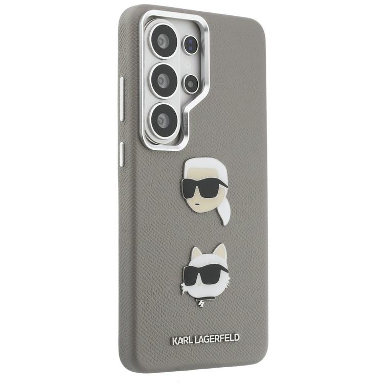 Karl Lagerfeld case Saffiano Double Heads Metal for Samsung Galaxy S26 Ultra silver