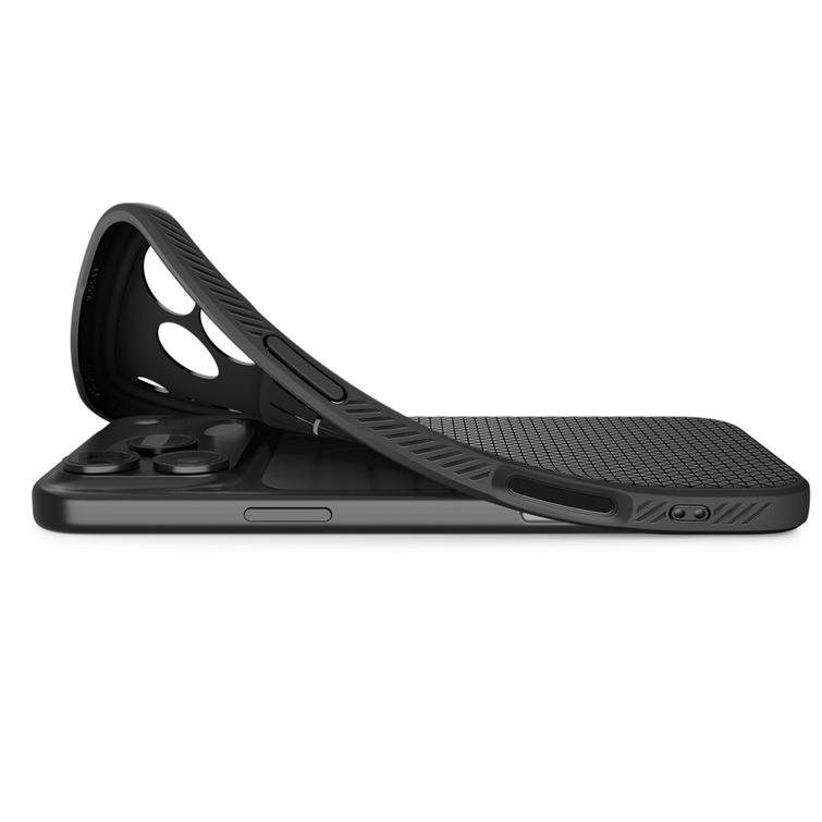 Spigen Liquid Air -suojakuori iPhone 17 Prolle, mattamusta