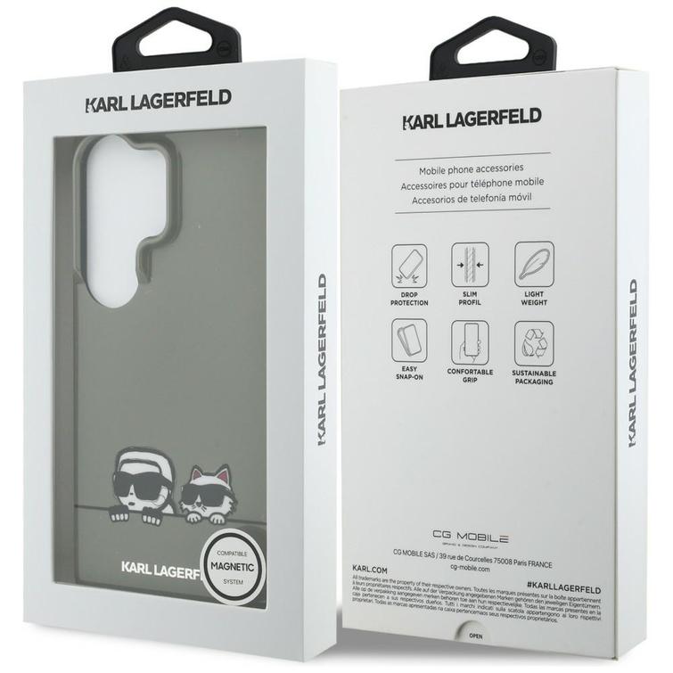 Karl Lagerfeld case IML Peekaboo Karl&Choupette MagSafe for Samsung Galaxy S26 Ultra black