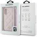 Karl Lagerfeld HC Quilted PU -suojakuori iPhone 16:lle, pinkki
