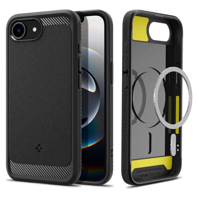 Spigen Rugged Armor MagSafe -kotelo iPhone 16E:lle, mattamusta
