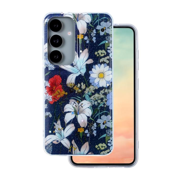 Glow Glam -suojakuori Samsung Galaxy S25:lle, sininen