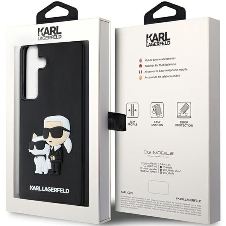Karl Lagerfeld case for Samsung Galaxy S24 Plus KLHCS24M3DRKCNK black HC 3D RUBBER KC NFT