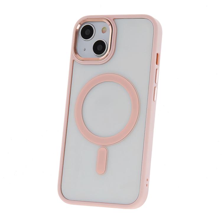 Satin Clear Mag -suojakuori iPhone 15 Pro Maxille 6,7" pinkki