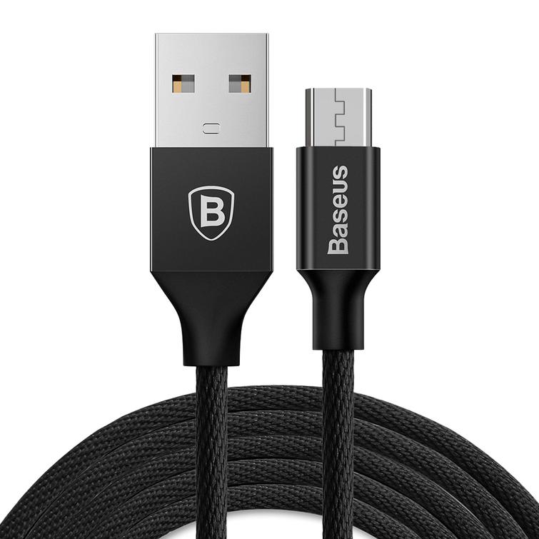 Baseus Yiven USB - microUSB -kaapeli 1,5 m 2A musta