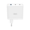 XO-sein&auml;laturi CE35 PD 100W 2x USB-C 1x USB valkoinen