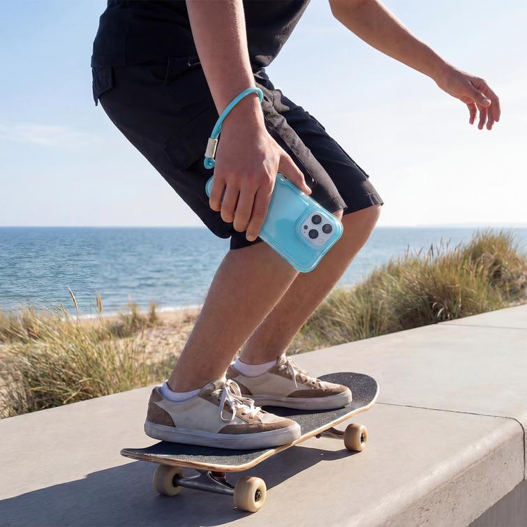 Safepop case with strap for iPhone 11 blue
