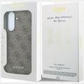 Guess HC PU 4G Classic Logo case with charm for Samsung Galaxy A57 brown