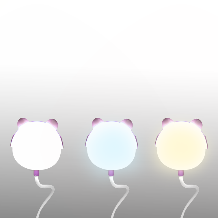 LED Teddy bear desk Lamp 3W, 3000/4500/6000K, adjustable, 1200mAh, pink,  LTC