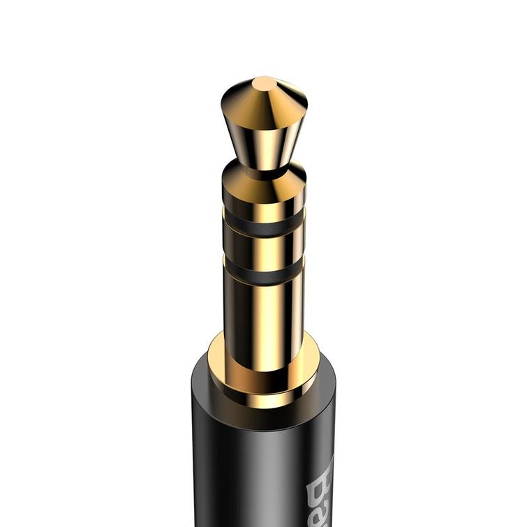 Baseus Yiven M01 USB-C - 3,5 mm jack 1,2 m musta &auml;&auml;nikaapeli