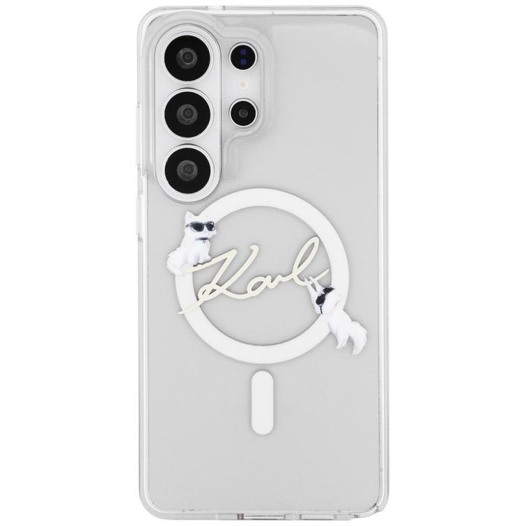 Karl Lagerfeld case IML KC Script MagSafe for Samsung Galaxy S26 Ultra transparent