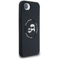 Karl Lagerfeld HC MagSafe Silicone Double Heads case for iPhone 16e Black