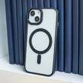 Satin Clear Mag -suojakuori iPhone 15 Plus 6,7":lle, musta