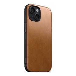 Nomad Modern nahkakotelo iPhone 15 6,1":lle, englantilaisen ruskean s&auml;vy