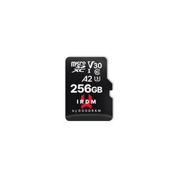 GoodRam IRDM 256GB microSD UHS-I U3 A2 V30 -muistikortti adapterilla