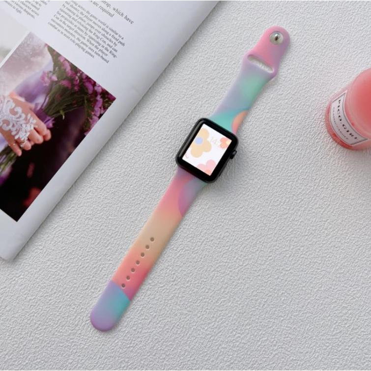 SILICONE STRAP SMARTWATCH 20MM RAINBOW
