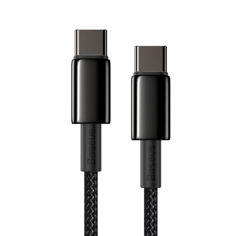 Baseus-kaapeli Tungsten PD USB-C - USB-C 1,0 m musta 100W