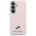 Karl Lagerfeld case Saffiano KC Metal Logo MagSafe for Samsung Galaxy S26 Plus pink