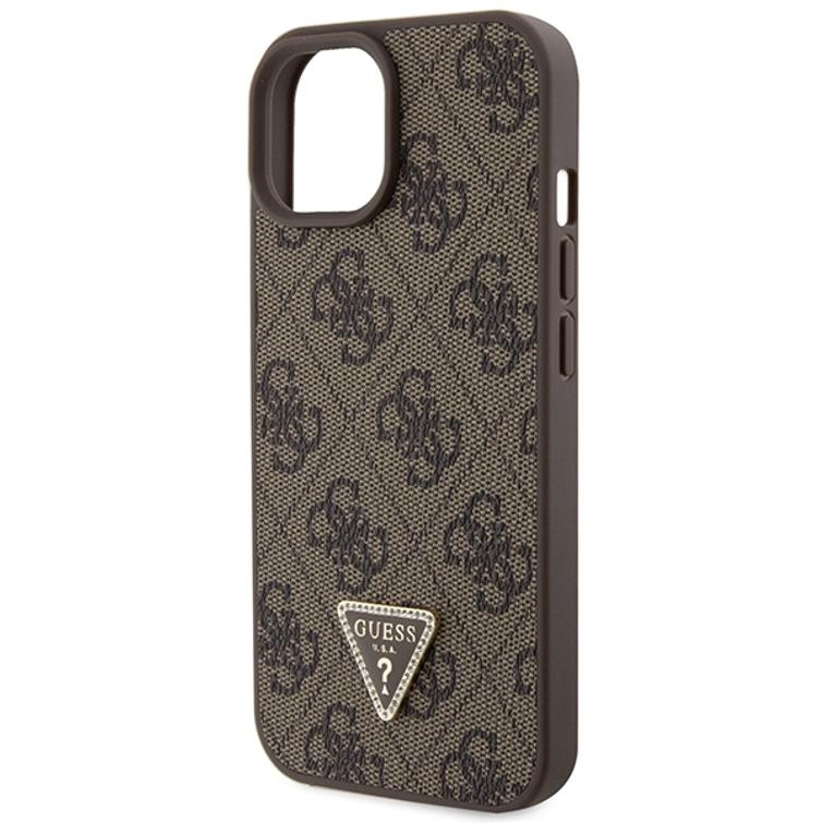 Guess case for iPhone 15 Plus 6,7" GUHCP15MP4TDSCPW brown hardcase Crossbody 4G Metal Logo