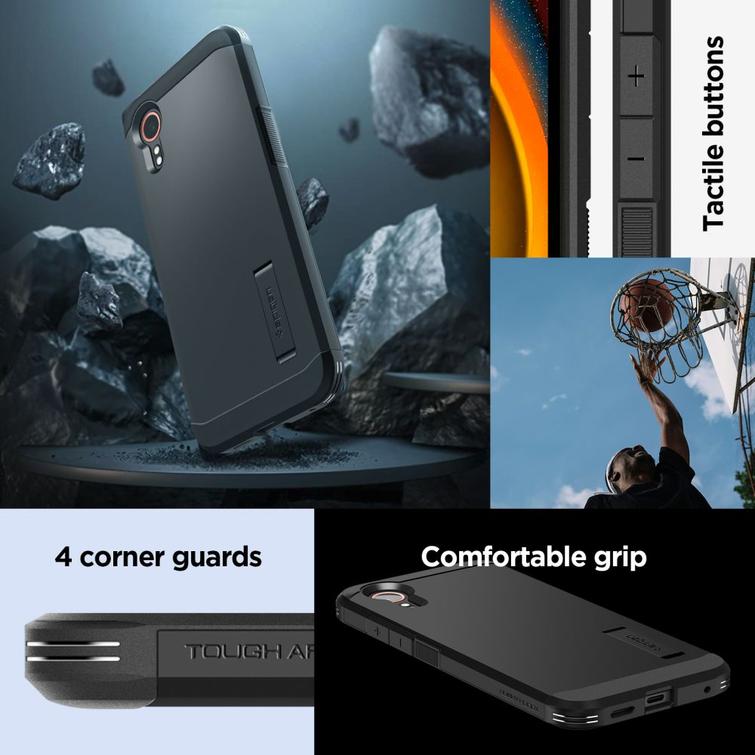Spigen Tough Armor suojakuori Samsung Galaxy Xcover 7:lle, musta
