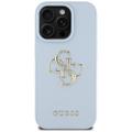 Guess Hardcase PU Grained Big 4G ja Classic Logo -suojakuori iPhone 16 Pro Maxille 6,9" Sininen
