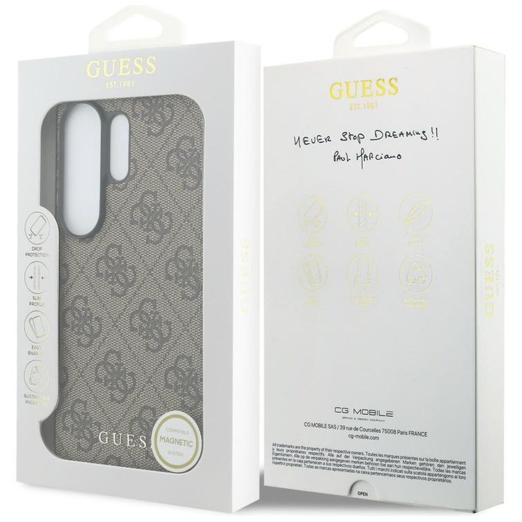 Guess case 4G Classic Logo Charm MagSafe for Samsung Galaxy S26 Ultra brown