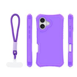 Safepop case with strap for iPhone 16 6,1" purple