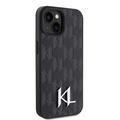 Karl Lagerfeld -suojakuori iPhone 15 6,1":lle KLHCP15SPKLPKLK musta HC Hot Stamp Monogram KL Metal Logo