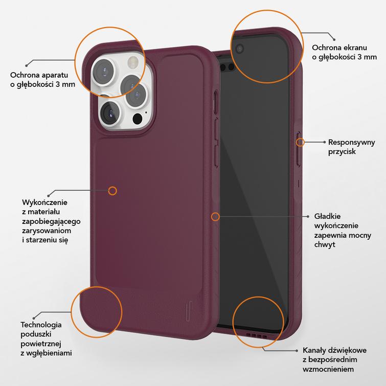 Ruma kuminen L-muotoinen suojakuori iPhone 15 Plus 6,7":lle, musta