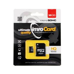 Imro muistikortti 16GB microSDHC cl. 10 UHS-I + adapteri