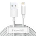 Baseus kaapeli Simple Wisdom USB - Lightning 1,5 m 2,4A valkoinen 2 kpl