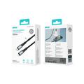 BWOO Punottu USB-C-kaapeli - Lightning 2m 30W musta