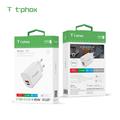 WALL CHARGER T-PHOX GLORY 45W USB/USB-C WHITE