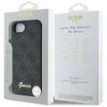 Guess HC MagSafe 4G PU Script Logo -suojakuori iPhone 16e:lle, musta