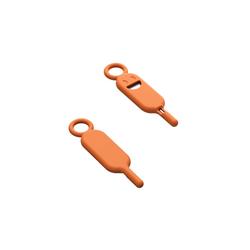 Key / needle for SIM card tray needle keychain orange
