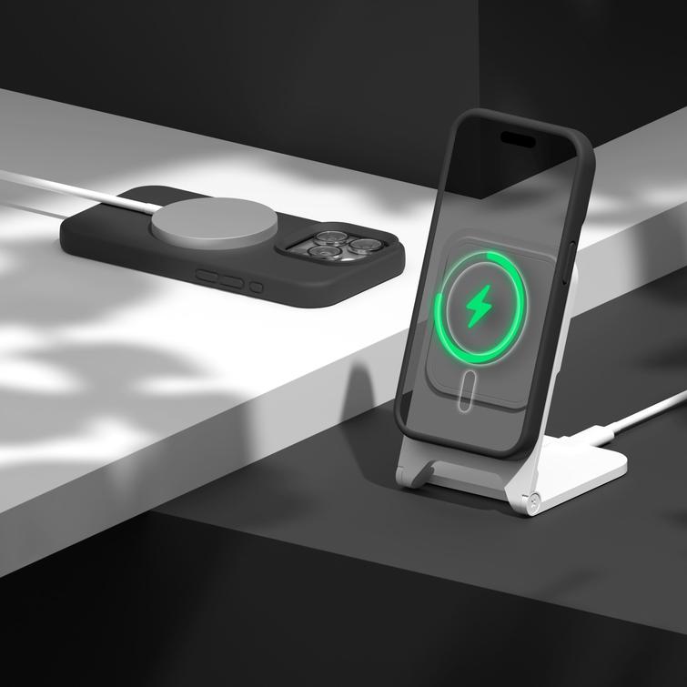 Etteri Silicone Mag kotelo iPhone 15 Pro Max 6,7" mustalle