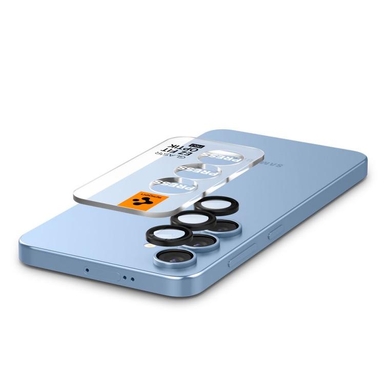 Spigen Optik Pro Glas.Tr "Ez Fit" Kamerasuoja 2-Pakkaus Samsung Galaxy S25 Musta