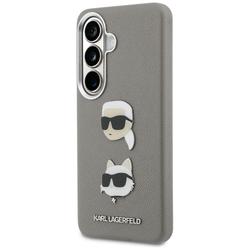 Karl Lagerfeld case Saffiano Double Heads Metal for Samsung Galaxy S26 silver