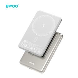 BWOO Ultra Slim Power Bank 20W 5000mAh with magnetic charging P79 light grey