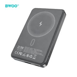 BWOO P82 BO 10000mah 15w varavirtal&auml;hde langaton lataus tummanharmaa