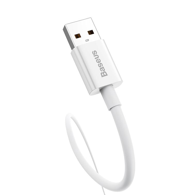 Baseus Superior USB - USB-C -kaapeli 0,25m, kuuvalkoinen, 100W