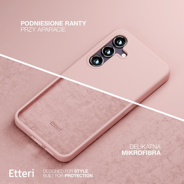 Etteri Silicone Mag -suojakuori Samsung Galaxy S25 Edgelle vaaleanpunainen