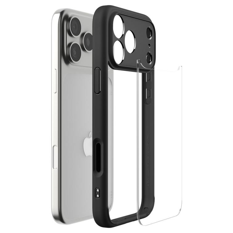 Spigen Ultra Hybrid -suojakuori iPhone 17 Pro Maxille, mattamusta