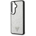 Guess case Fixed Glitter Triangle MagSafe for Samsung Galaxy S26 silver