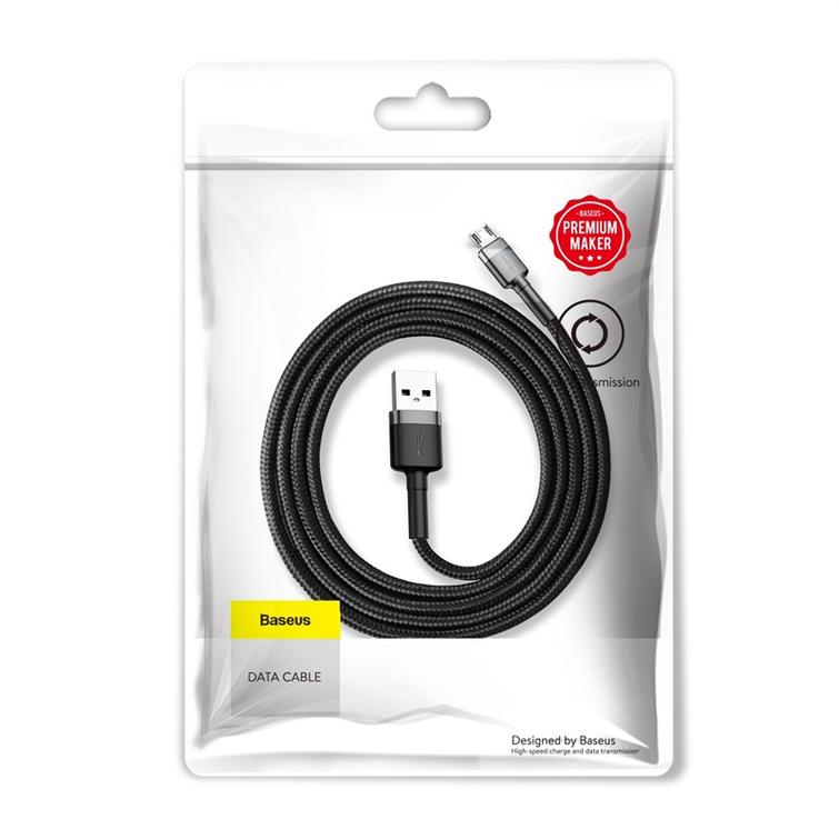 Baseus-kaapeli Cafule USB - micro USB 1,0m 2,4A harmaanmusta