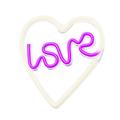 Neon LED-valo LOVE HEART violetti valkoinen NNE02 Neolia