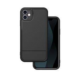 Yksinkertainen hiilikuituinen iPhone 11 -suojakuori, musta
