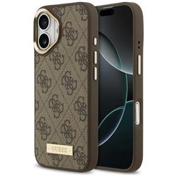 Guess 4G Logo Plate MagSafe -suojakuori iPhone 17:lle, ruskea